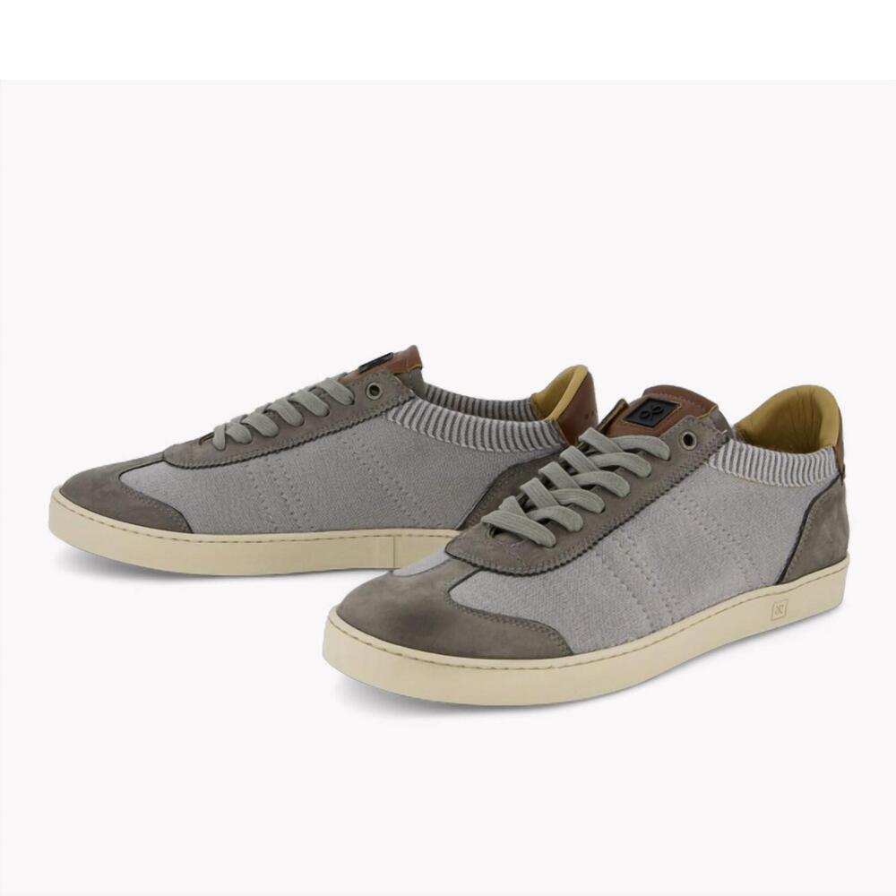 NEW RUBIROSA men's flat round toe sneakers in grey